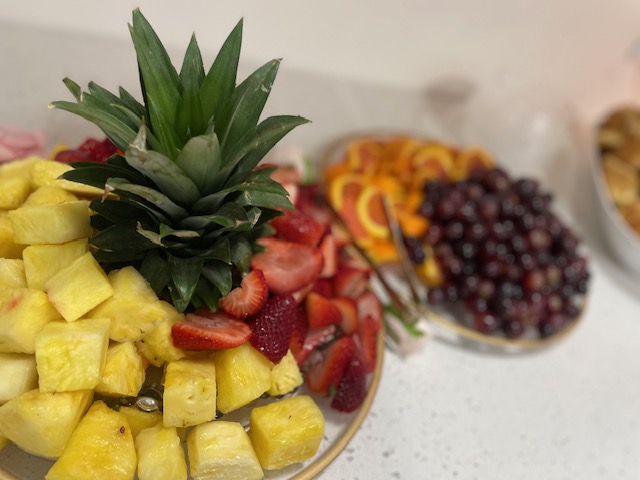Colorful fresh fruit platter